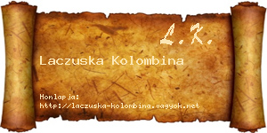Laczuska Kolombina névjegykártya